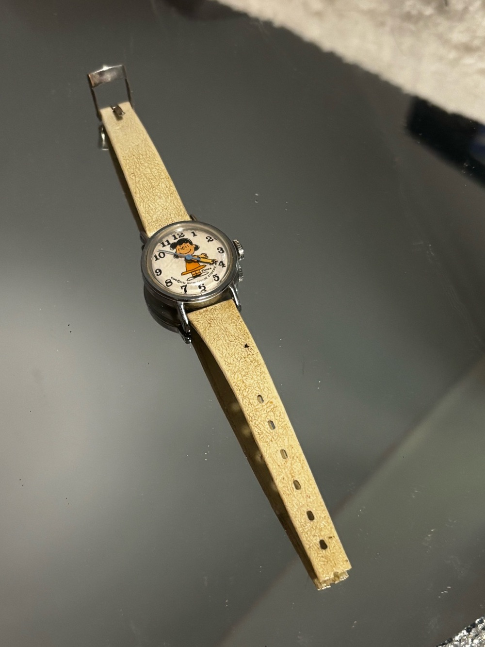 Vintage 1952 Peanuts Leather Strap Wrist Watch